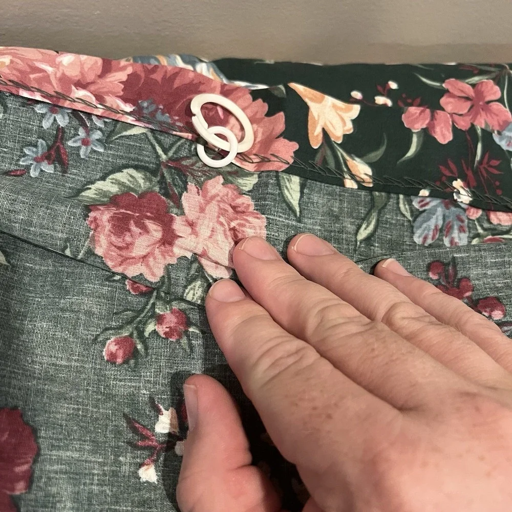 Croscill‎ Granada Green Floral Roman Shade Curtain 40x70